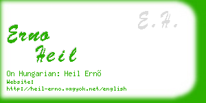 erno heil business card